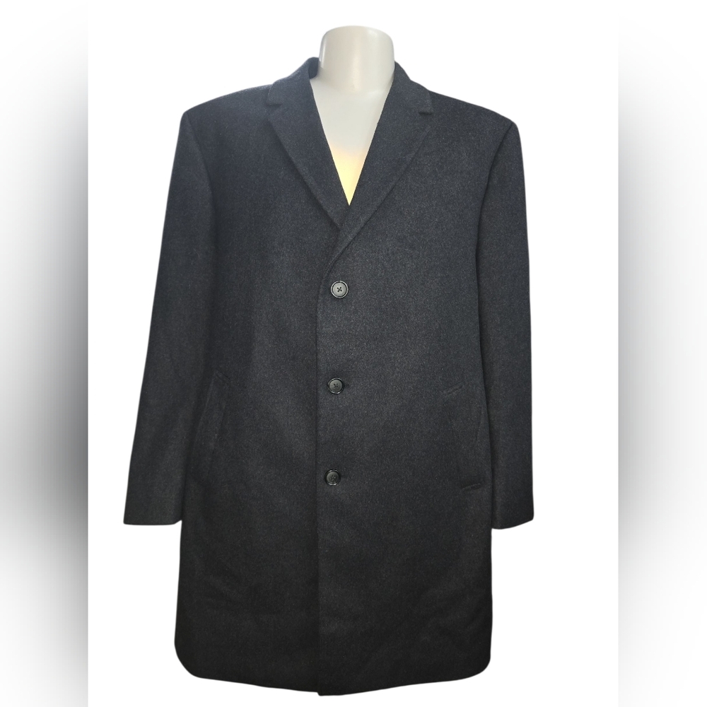 Jos. A. Bank Traditional Fit Charcoal Top Coat - Picture 3 of 7